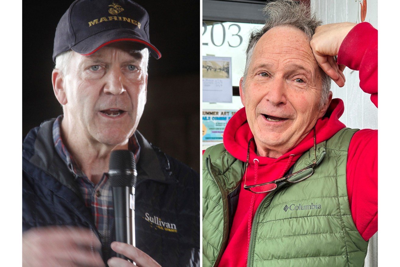 Republican Senator Dan S Sullivan (left) is running against Dan J Sullivan Jnr (right).